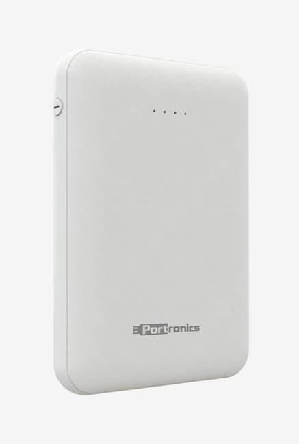 Portronics Indo 5 POR-289 5000mAh Dual Port Power Bank (White)
