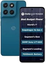 Motorola g57 Power 5G (Pantone Corsair, 128 GB) (8 GB RAM) | 7000 mAh Battery | 6s Gen 4 Processor | 6.72" FHD+ Display | 50MP + 8MP | 8MP Front Camera |