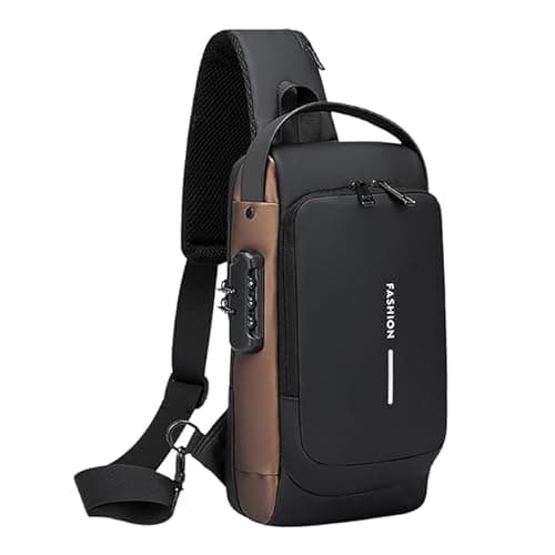 Water Resistant Password Zipper Women Shoulder Bag