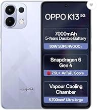 OPPO K13 5G with 7000mAh and 80W SUPERVOOC Charger in-The-Box, ICY Purple (8GB, 128GB)