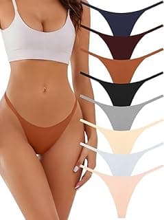Tom & GeeSeamless G-Strings Thong Panty for Womens, Pack of 3, Multicolor