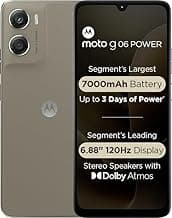 Motorola G06 Power (Pantone Laurel Oak, 4GB RAM, 64GB Storage) | 6.88" 120Hz Display | 50MP Camera | Helio G81 Ultra Processor | 7000mAh Battery | Android 15