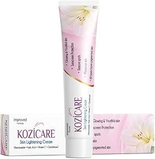 HealthVit Kozicare Skin Lightening Cream with Kojic Acid, Arbutin, Glutathione, All Types Hyper Pigmented Skin, Remove Spots- 15g lightening