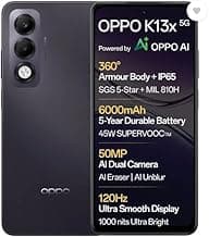 OPPO K13x 5G 6000mAh and 45W SUPERVOOC Charger & AI (Midnight Violet, 128 GB) (8 GB RAM)