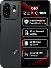 Zeno100 (4+8GB RAM, 64GB ROM) | 5000mAh Battery with Type-C | 90Hz Display | Side Fingerprint | Military Grade Protection | Octa-Core Processor | Pure Black