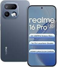 realme 16 Pro 5G Smartphone 12+256GB Pebble Grey, 144Hz AMOLED Display,7000mAh Battery,80W SuperVOOC, 200MP Primary Camera 50MP Front Camera, MediaTek 7300-Max Processor,IP69