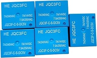 5V 7A 5 Pin SPDT subminiature High Power Relay PCB Mount (Pack of 5)