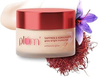 Plum Saffron & Kumkumadi Oil SPF 35 Daily Glow Bright Moisturizing Cream 50g | Quick-Absorbing Day Cream to Brighten Skin, Enhance Glow | UVA/UVB Protection | All Skin Types | Women & Men Anti-Acne