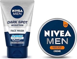 Nivea Men Creme, Dark Spot Reduction Cream, 75ml & Men Face Wash, Dark Spot Reduction, 100g Whitening
