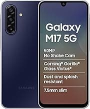 SamsungGalaxy M17 5G Mobile (Sapphire Black, 4GB RAM, 128GB Storage) | 50MP OIS Triple Camera | Gorilla Glass Victus | IP54 | 6 Gen OS Upgrades | AI | Gemini Live | Lag-Free Gaming | Without Charger
