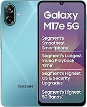 Samsung Galaxy M17e 5G Mobile (Blitz Blue, 6GB RAM, 128GB Storage) | Smoothest 120 Hz Refresh Rate| Monster 6000 mAh Battery | IP54 | 6 Gen OS Upgrades | AI | Gemini Live | Without Charger
