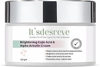 Kojic Acid Cream for Dark Spots, Pigmentation, Melasma & Acne Marks Removal with Alpha Arbutin | Skin Brightening Cream for Men & Women | Uneven Skin Tone Corrector Pack of 2 each 50 g