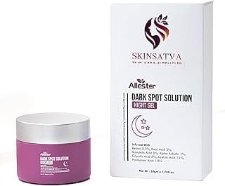 Dark Spot Solution Night Gel with Vitamin C for Skin Brightening, Anti Ageing, Acne Scars Reduction and Moisturizing (50g)
