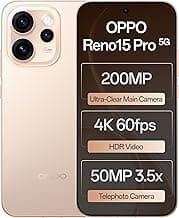 Oppo Reno15Pro 5G (Sunset Gold 12GB RAM, 256GB Storage) with No Cost EMI/Additional Exchange Offers