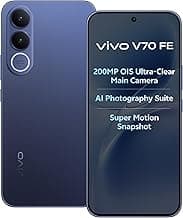 vivo V70 FE 5G (Monsoon Blue, 12GB RAM, 256GB Storage) with No Cost EMI/Additional Exchange Offers
