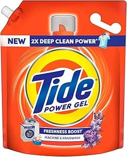 Tide Power Gel Liquid Detergent for Top Load & Front Load - 3.2kg | 2x Deep Clean Power | Removes Stains & Dirt | Freshness Boost | Fresh Fragrance