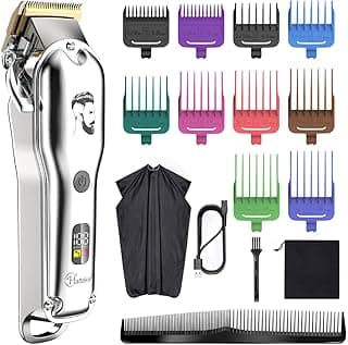 Hatteker Hair Trimmer, Battery Powered, Silver