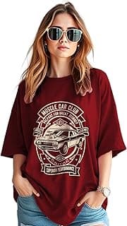AUSKOversized T-Shirt for Womens || Graphic Front Printed Loose fit Womens Tshirt