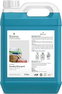 Shatras Liquid Detergent, Suitable for top load & front load for Machine and Hand Wash, Eco friendly, Natural liquid for all type of clothes(5L)