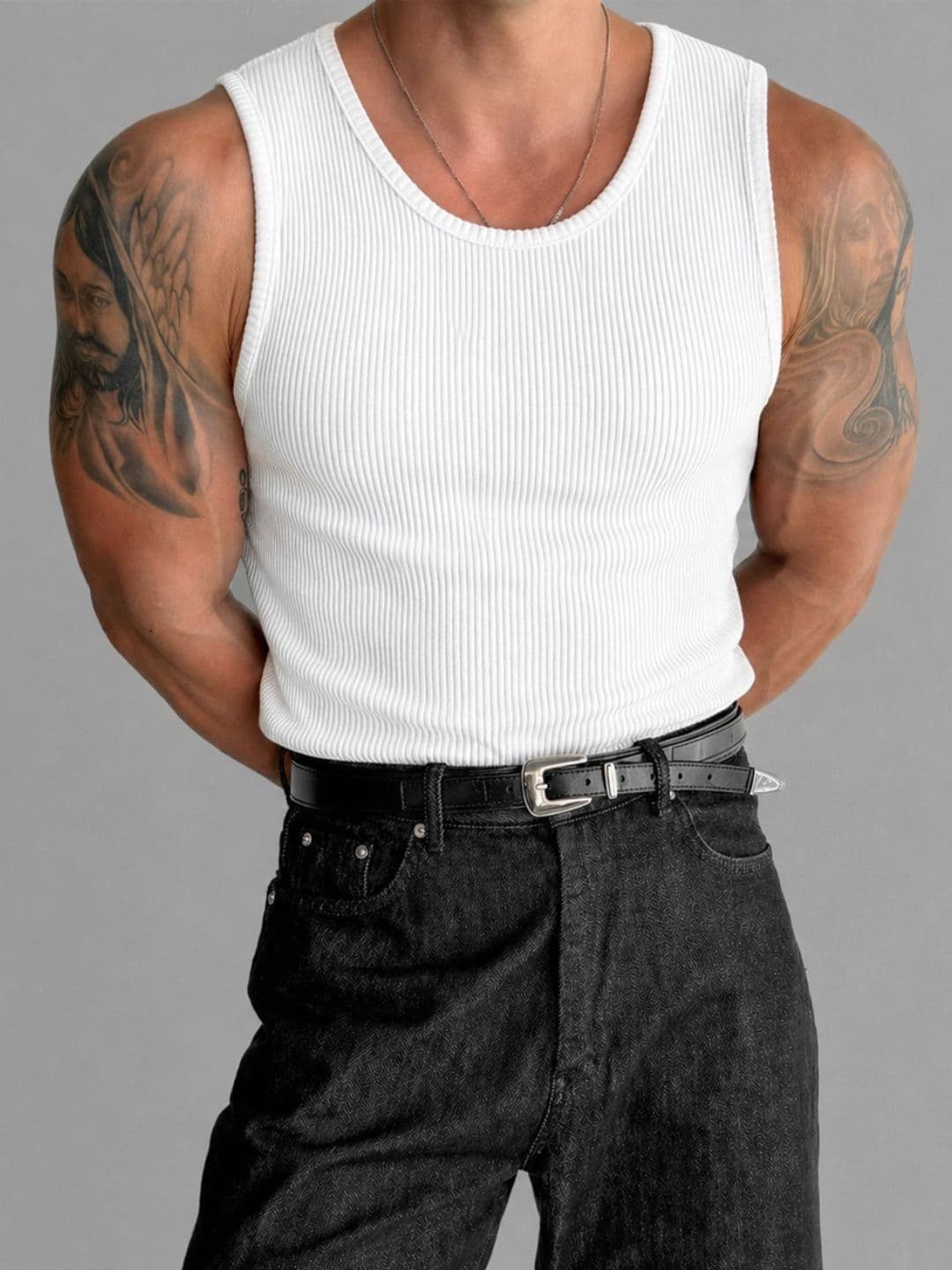 ROCKWELL Self Design Cotton Innerwear Vests