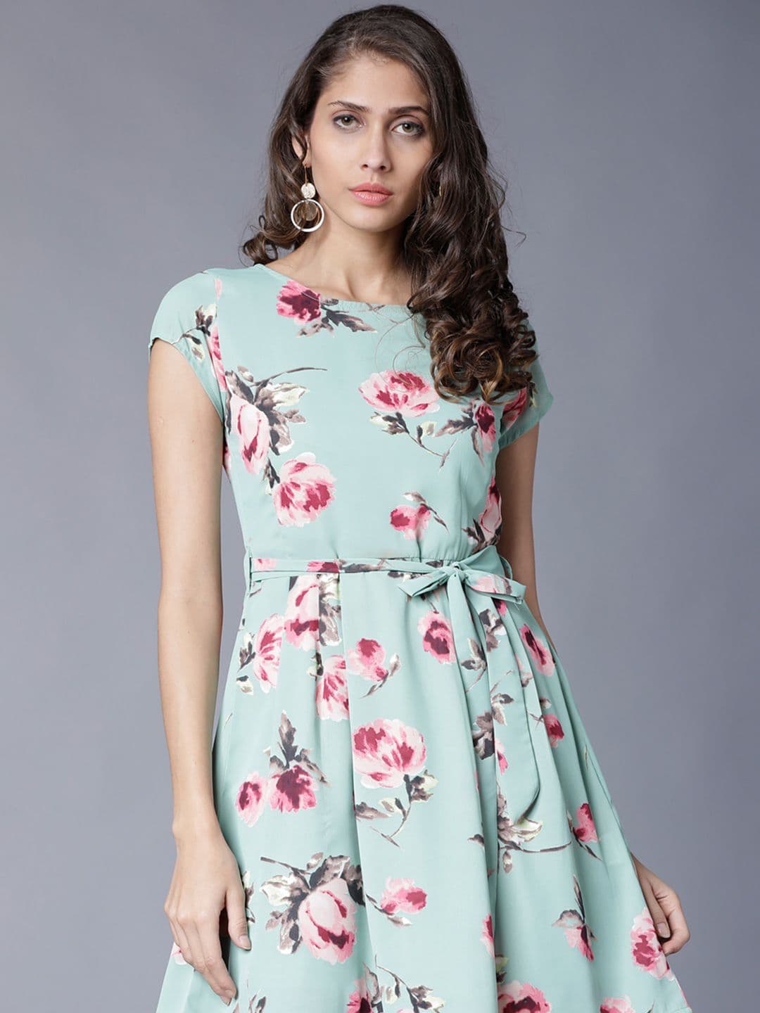 Tokyo Talkies Floral Print Fit & Flare Mini Dress