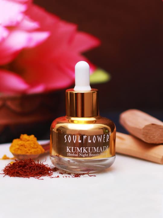 Soulflower Kumkumadi Herbal Night Beauty Elixir with Kesar & Precious Oils 30 ml