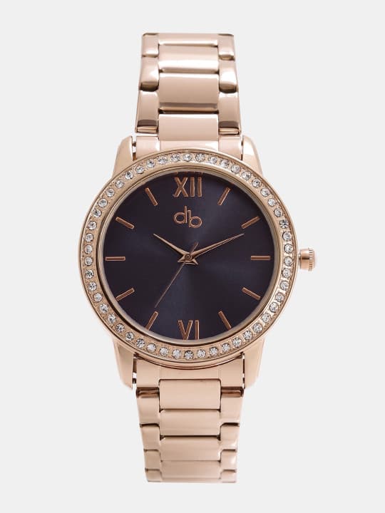 DressBerry Women Navy Embellished Dial Watch MFBTMLDBA7