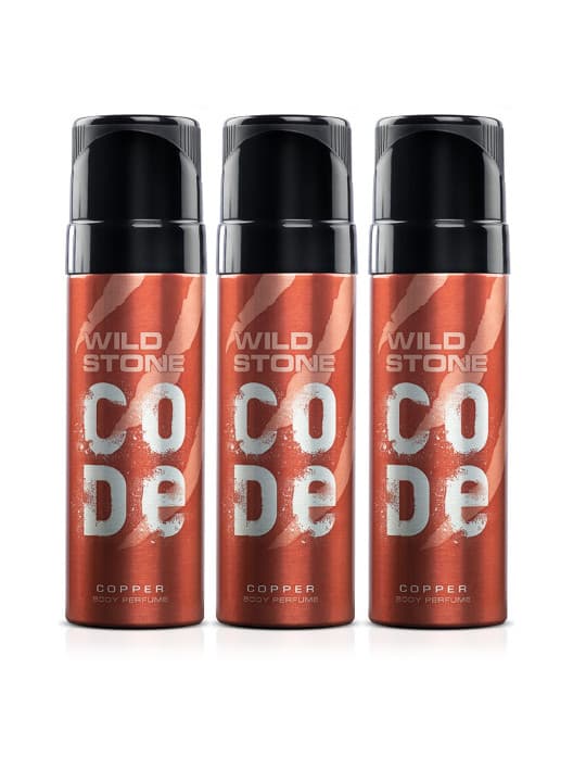 Wild stone Men Set of 3 Code Copper Perfume Body Spray