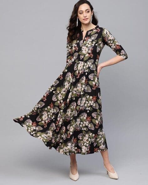Floral A-line Dress
