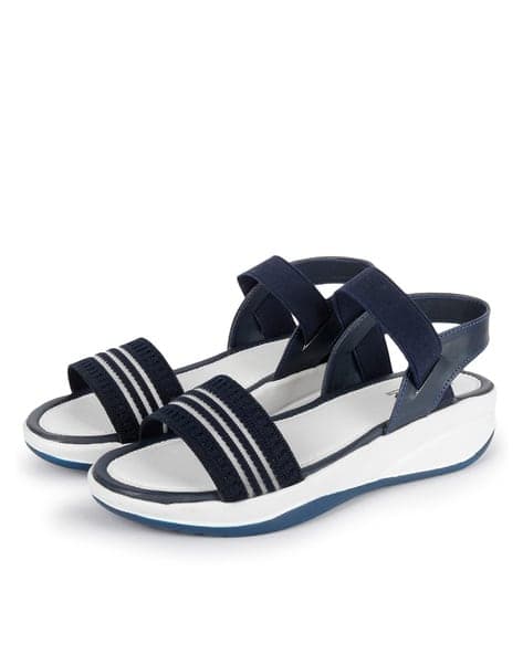Sling-Back Sandals with Contrast Stripes
