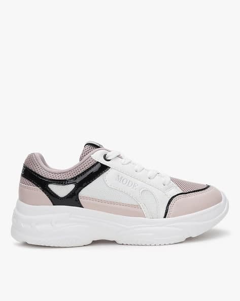 Colourblock Lace-Up Sports Shoes