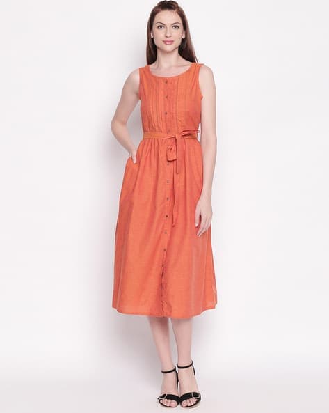 Textured A-line Dress
