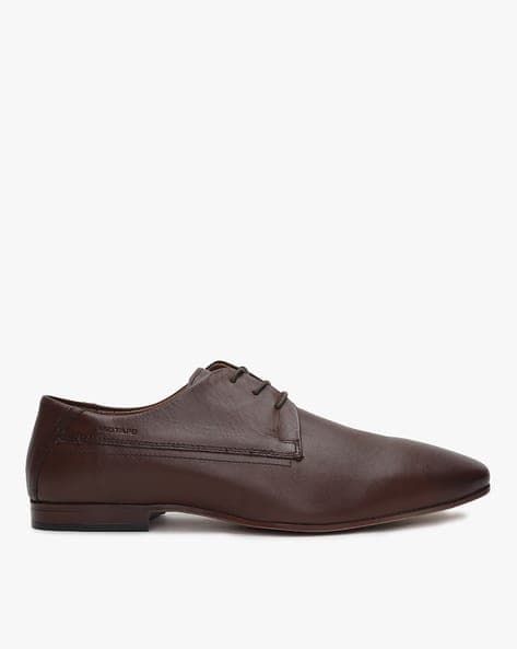 Low-Top Plain-Toe Derby Shoes