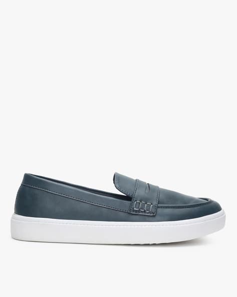 Penny Loafers with Contrast Sole