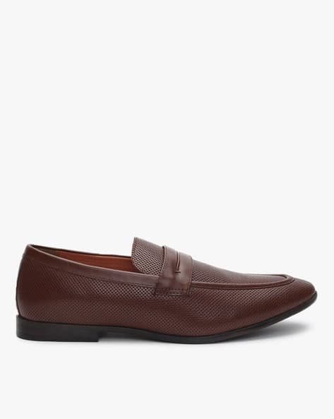 Textured Apron-Toe Slip-On Shoes
