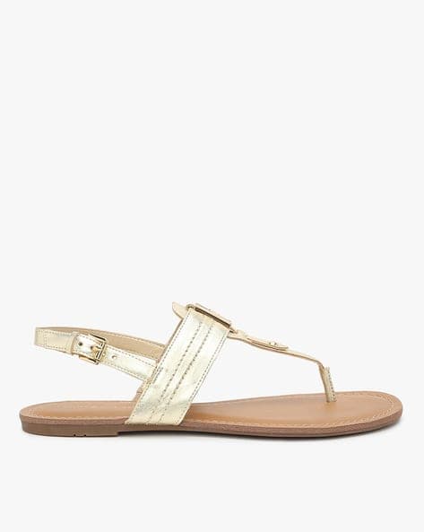 T-strap Slingback Flat Sandals