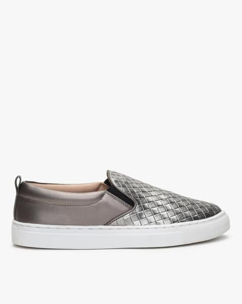 Basket-Weave Slip-On Casual Shoes