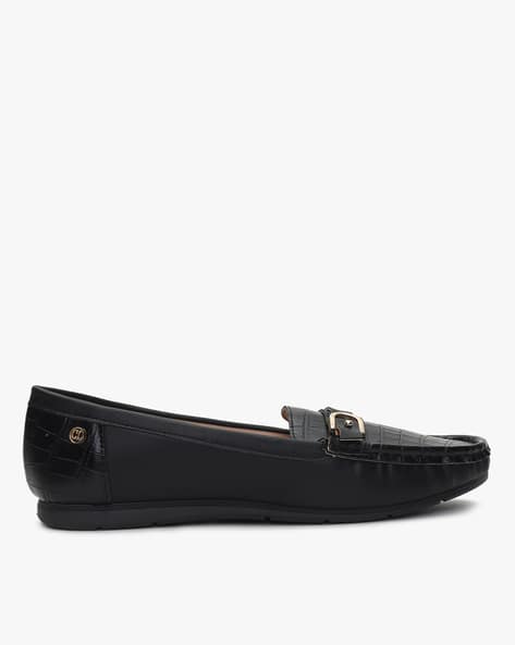 Reptilian Pattern Ballerinas with Buckle Fastening