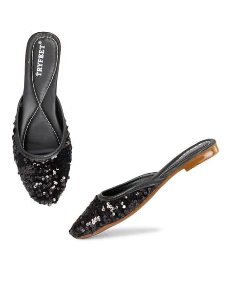 Slip-On Mules with Embellishments