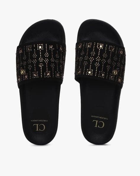 Embellished Slip-On Sliders