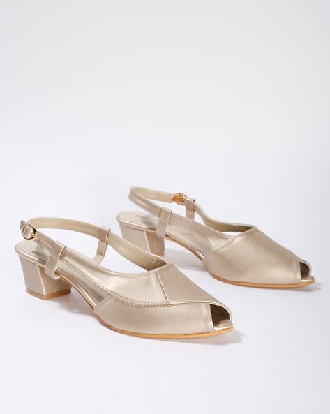 Embellished Slingback with Chunky Heels