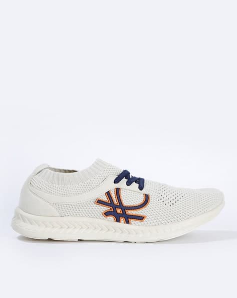Knitted Sneakers with Brand Applique