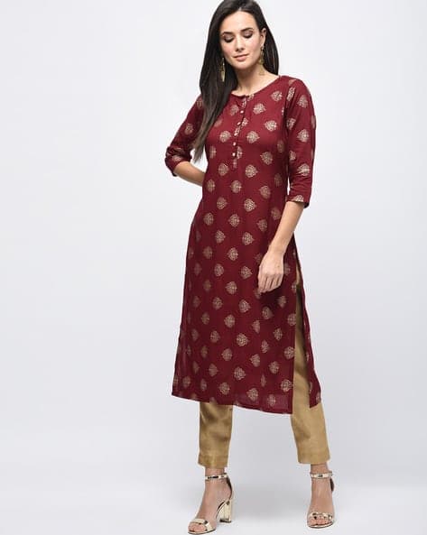 Printed Straight Kurta