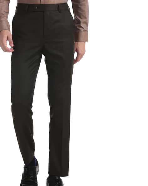 Tapered Fit Flat-Front Trousers