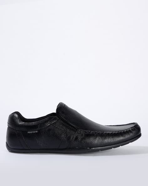 Textured Slip-On Shoes with Moc-Stitch Upper