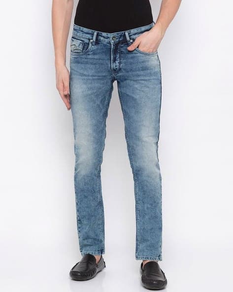 Low-Rise Mid-Wash Skinny Jeans