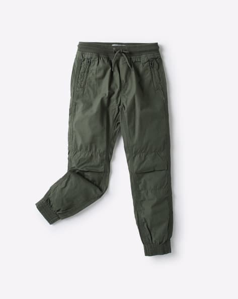 Textured Jogger Pants with Elasticated Drawstring Waistband