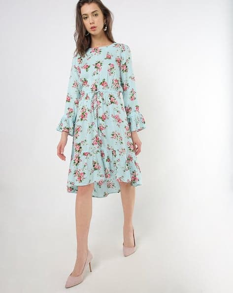 Floral Print A-line Dress