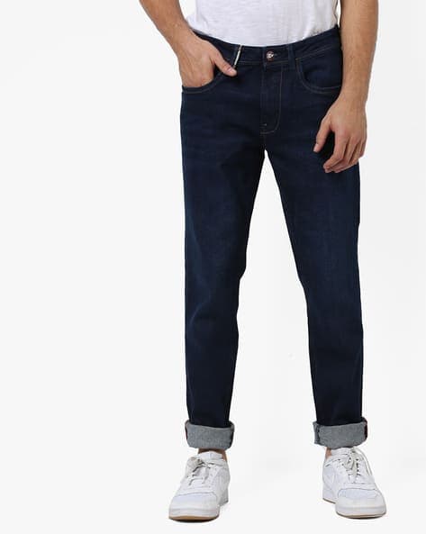 Slim Fit Washed Jeans