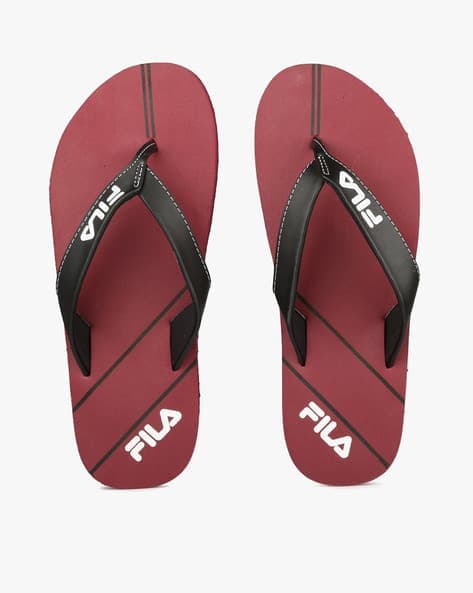 Thong-Strap Flip-Flops with Branding